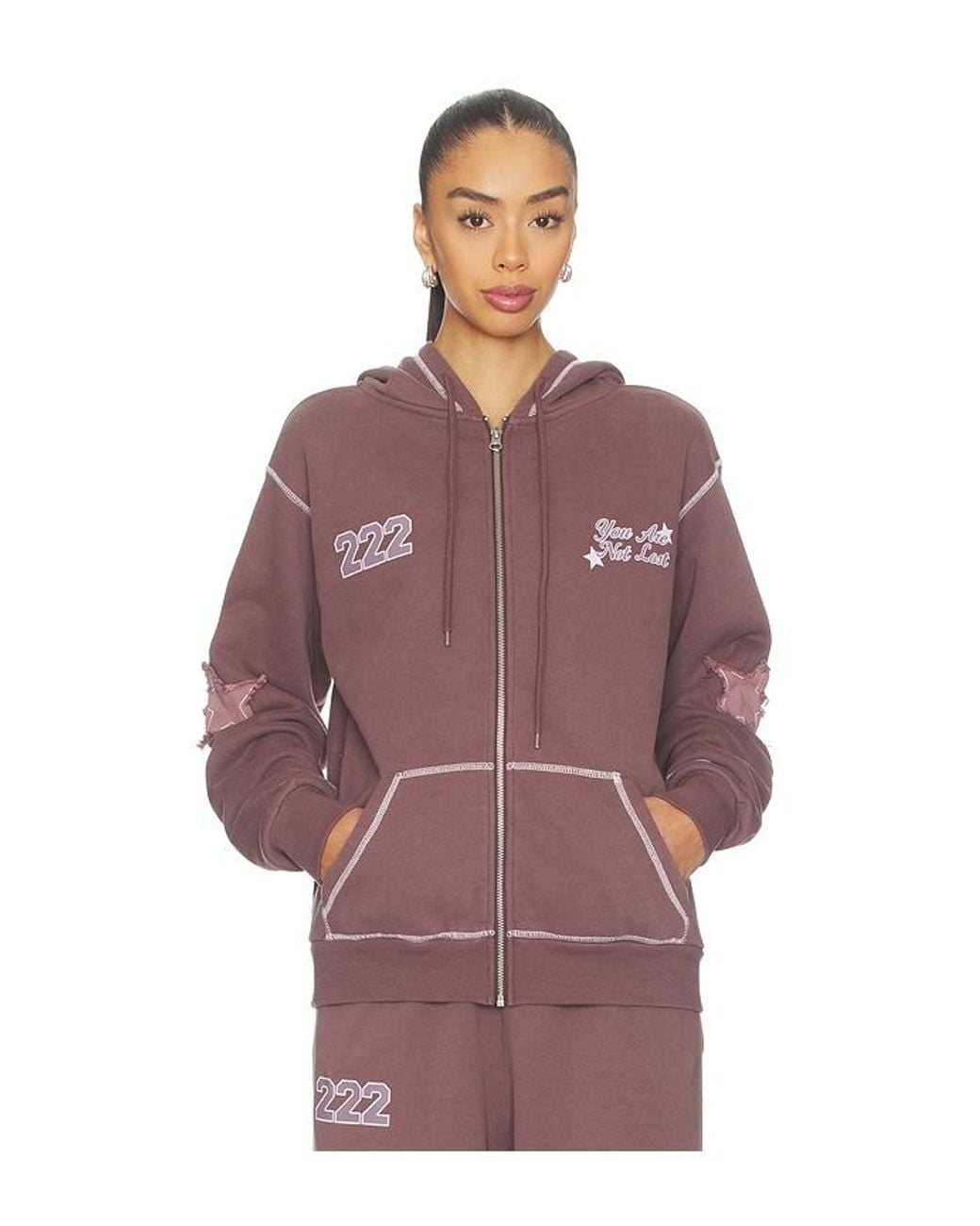 The Mayfair Group Purple Orebella By Bella Hadid X Mayfair On Your Way Back To Yourself Zip-Up Hoodie