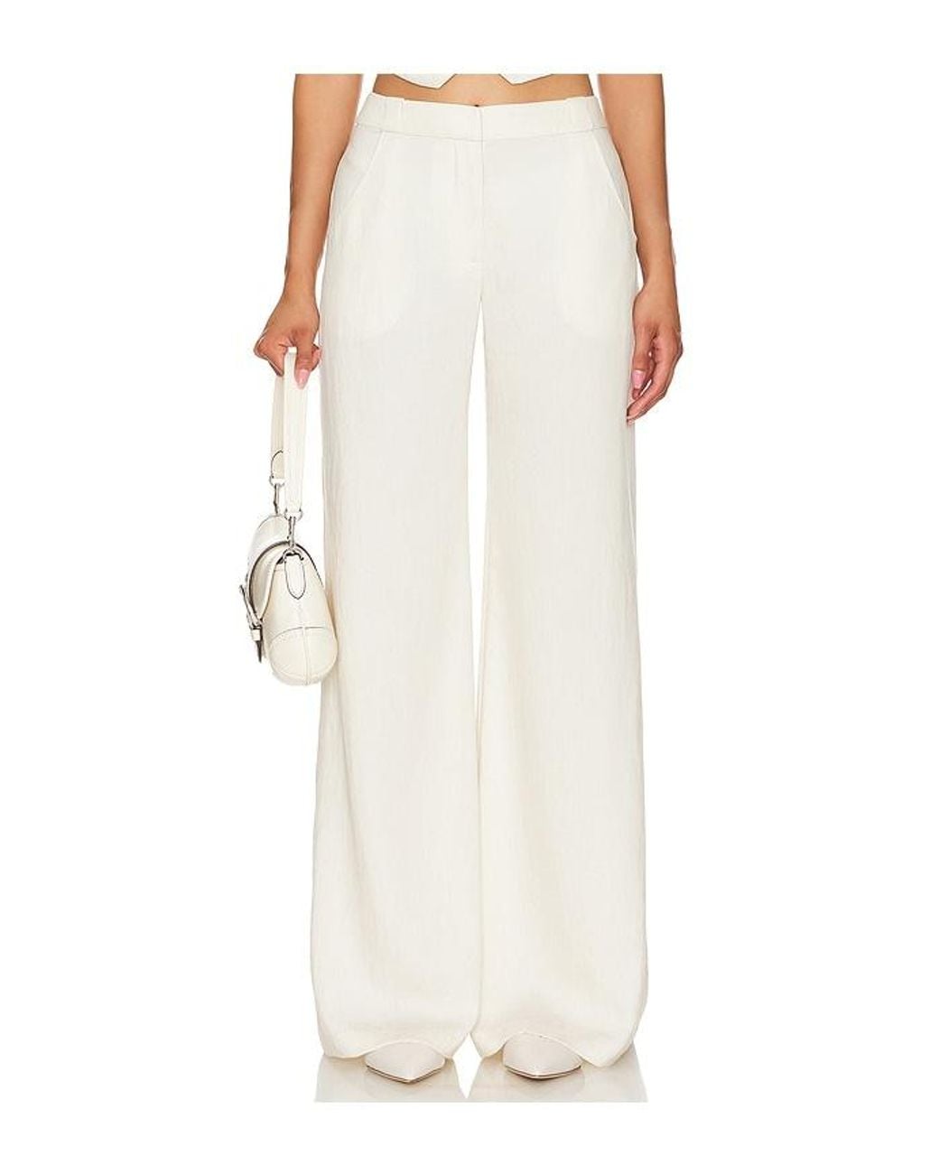 Amanda Uprichard White X Revolve Hale Pant