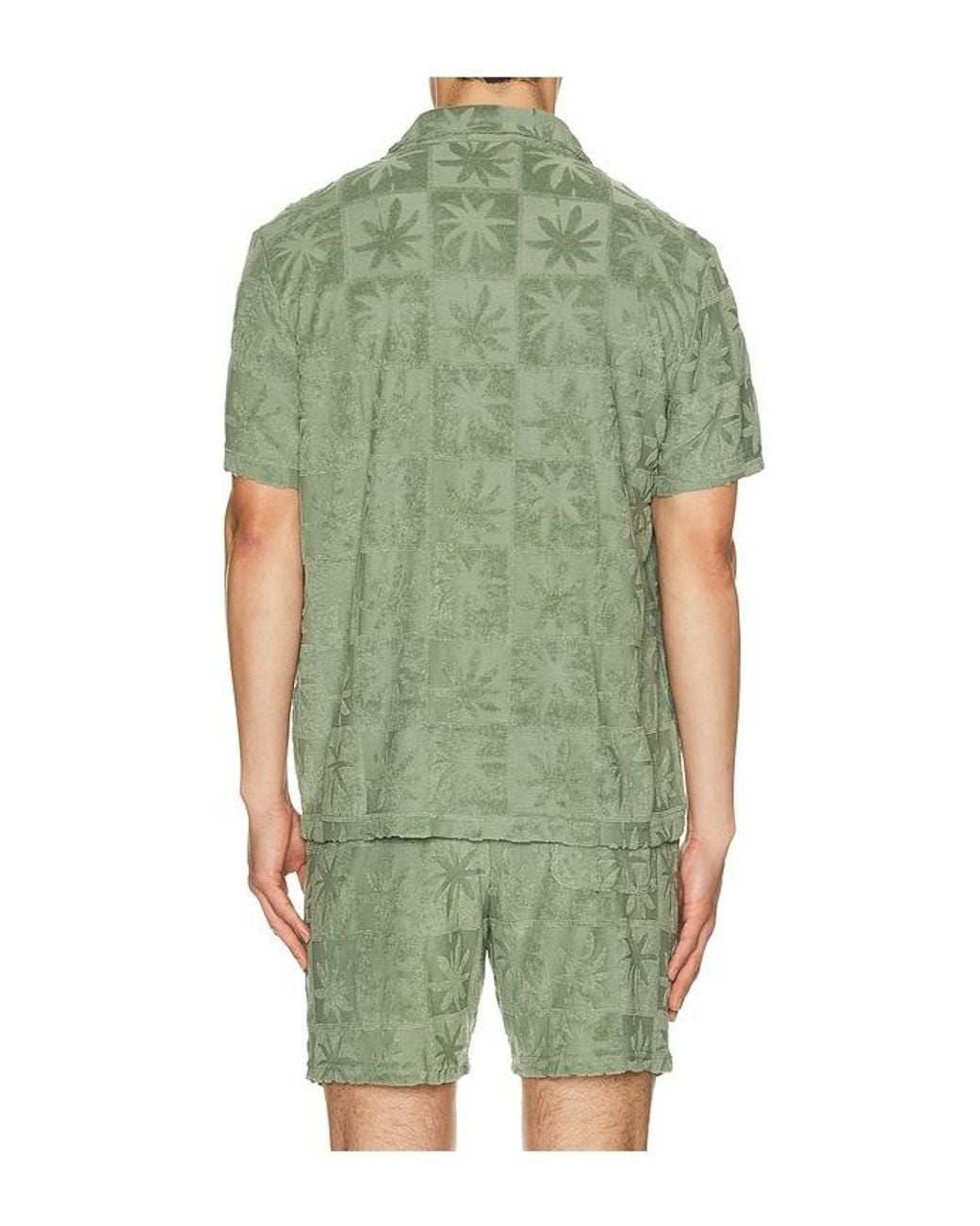Marine Layer Green Rico Terry Resort Shirt for men