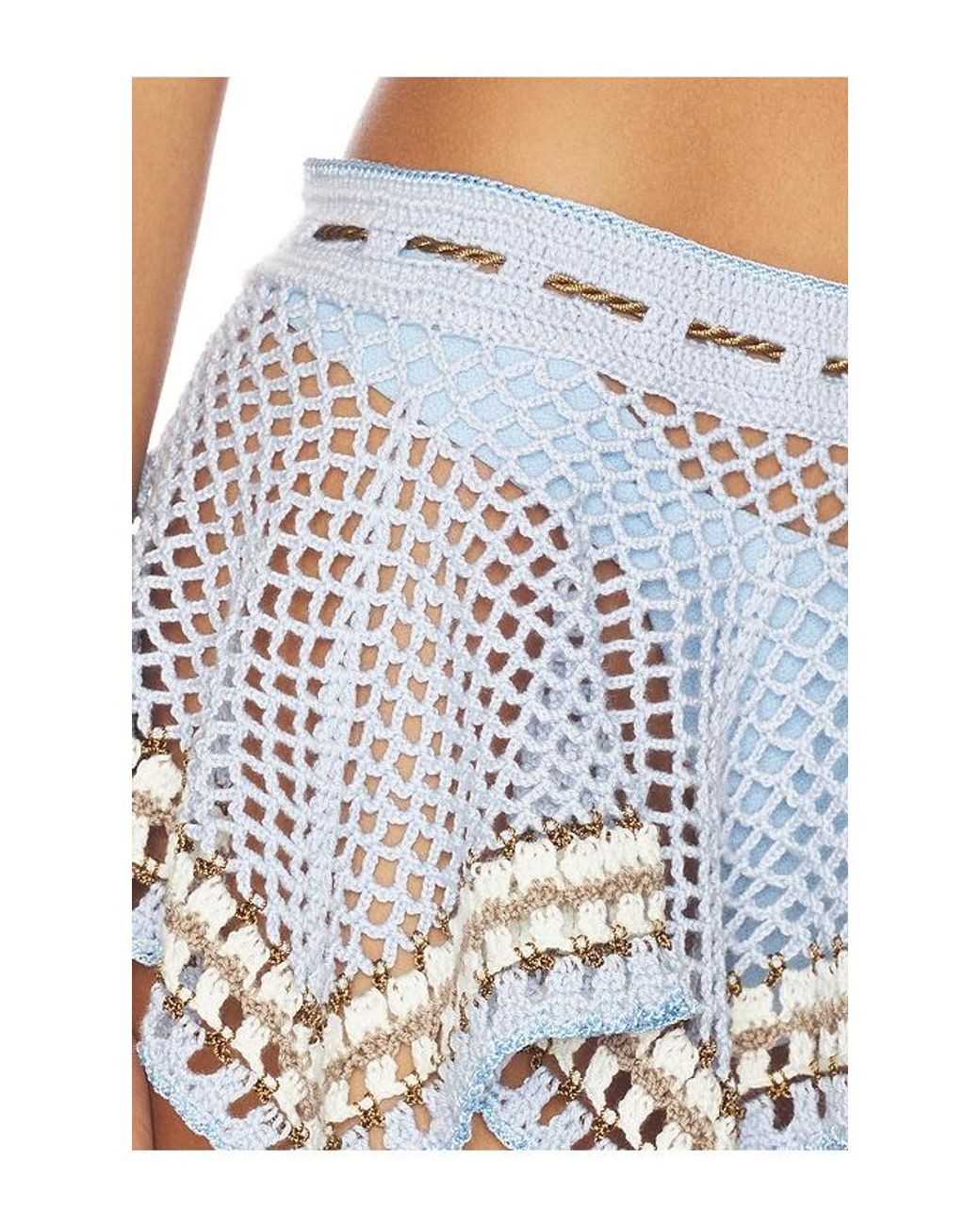 MY BEACHY SIDE Blue Tula Hand-Crocheted Skirt