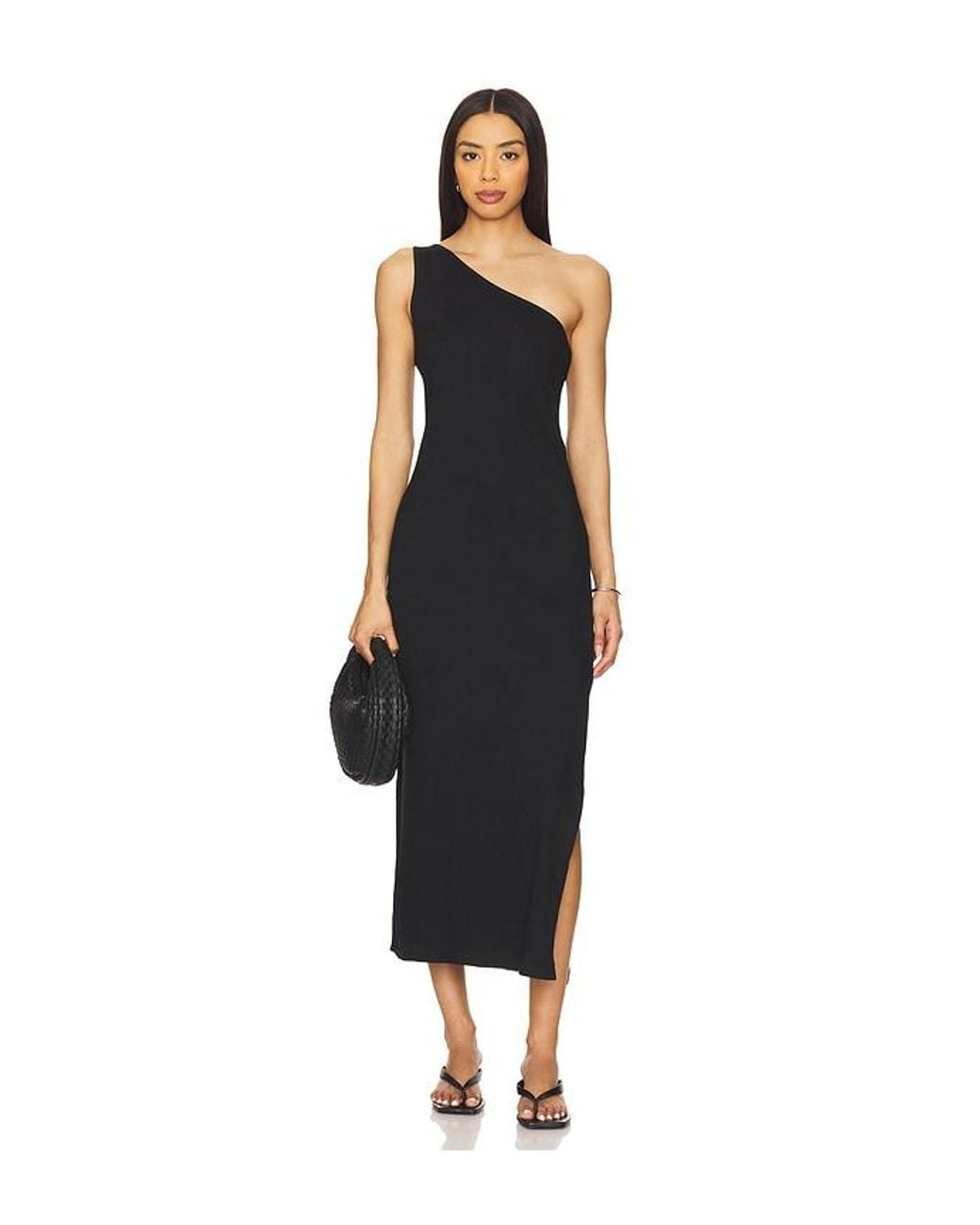 Seafolly Black Jersey One Shoulder Dress