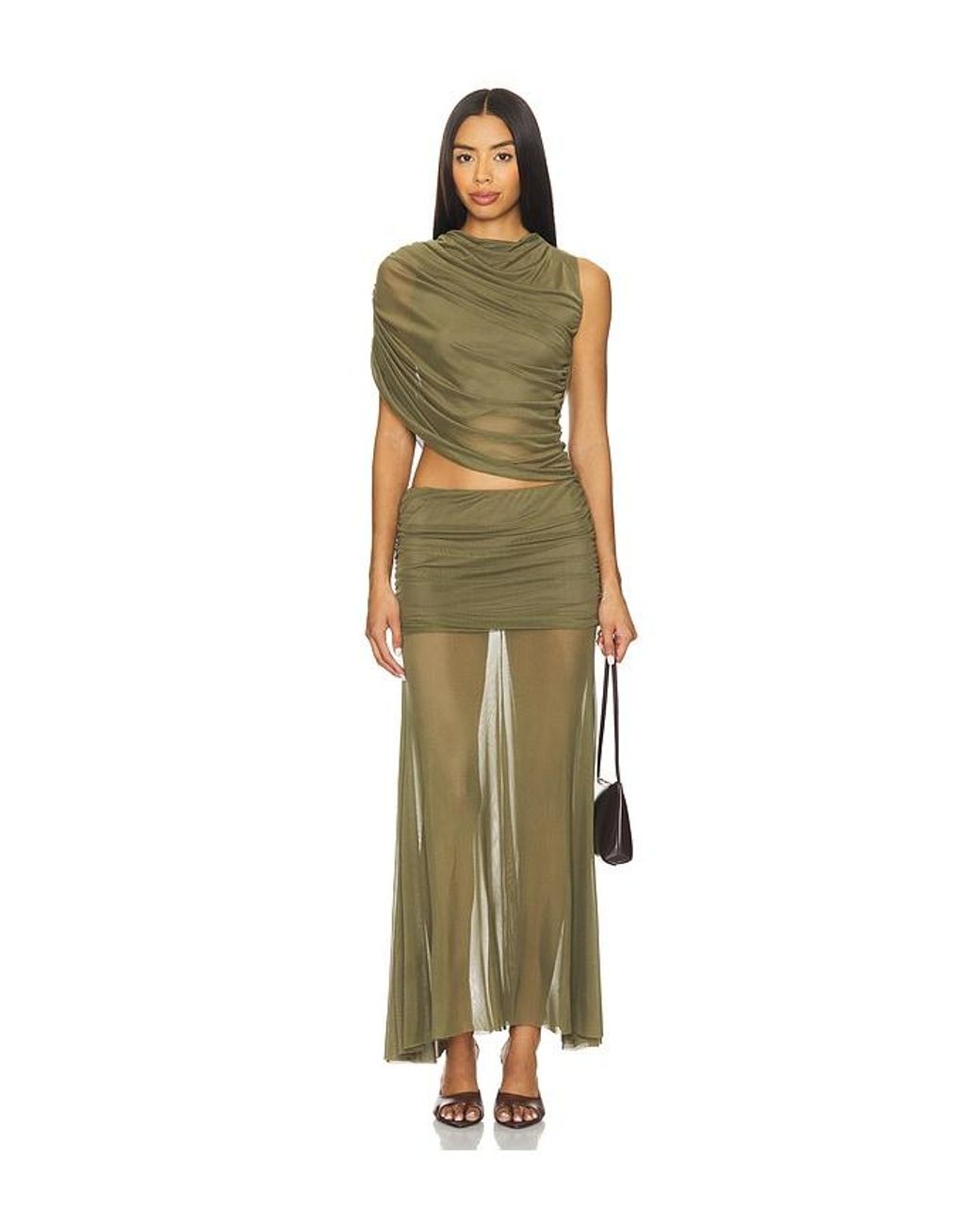 Amanda Uprichard Green Leo Skirt