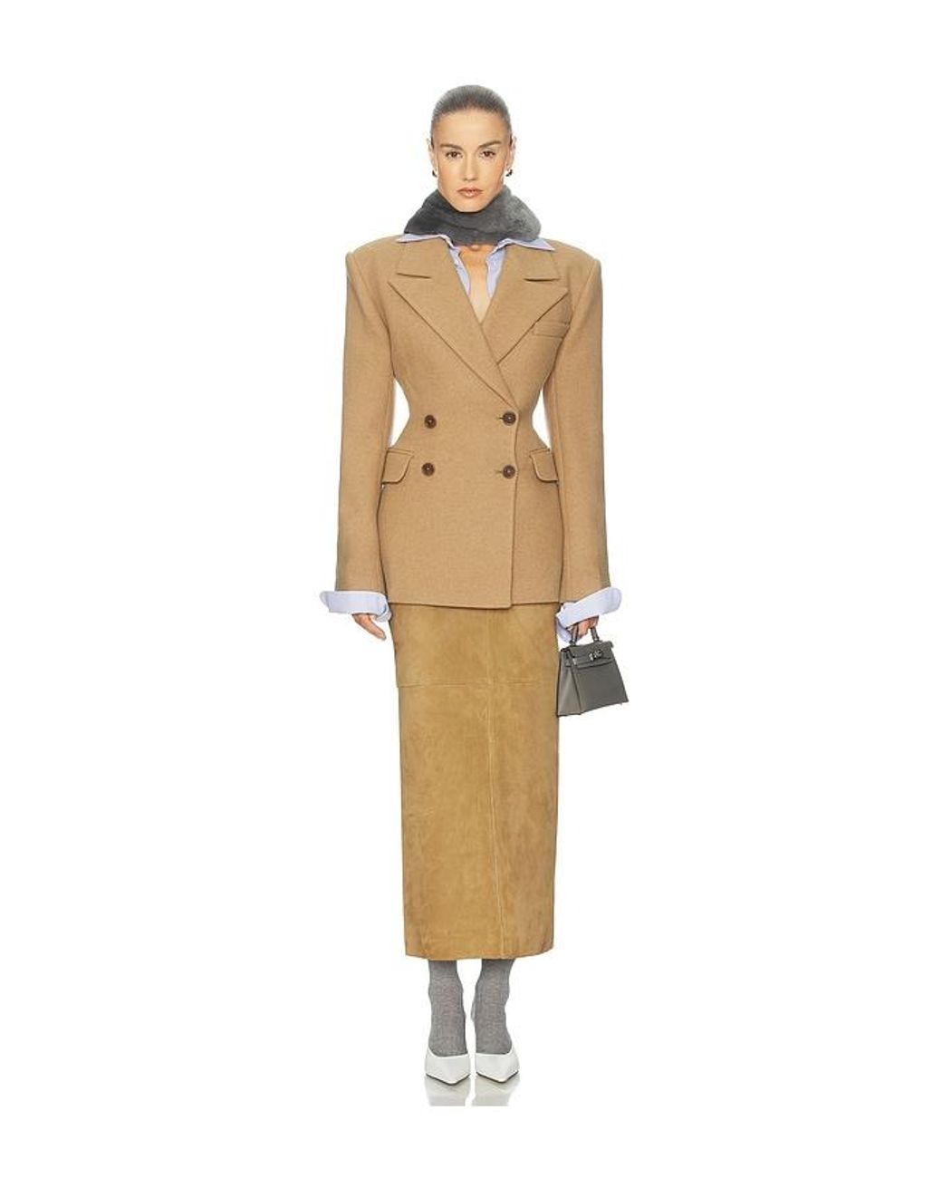 Helsa Natural Italian Wool Blend Blazer