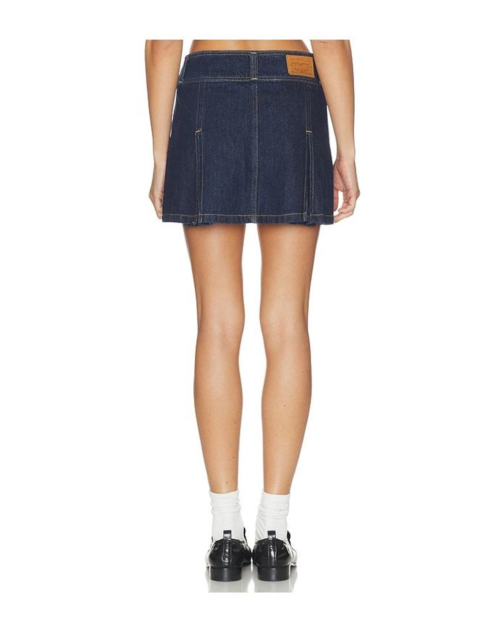 Levi's Blue Inverted Pleat Mini Skirt