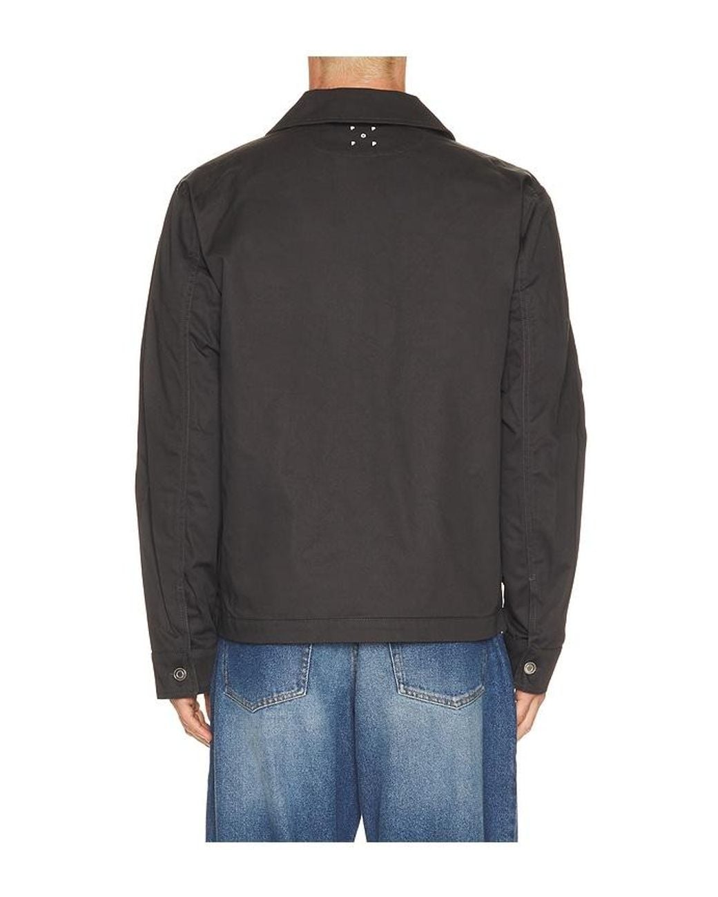 Pop Trading Co. Black Full Zip Worker Jacket for men
