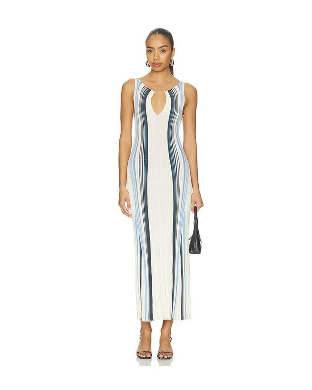 Theory White Drape Tank Dress