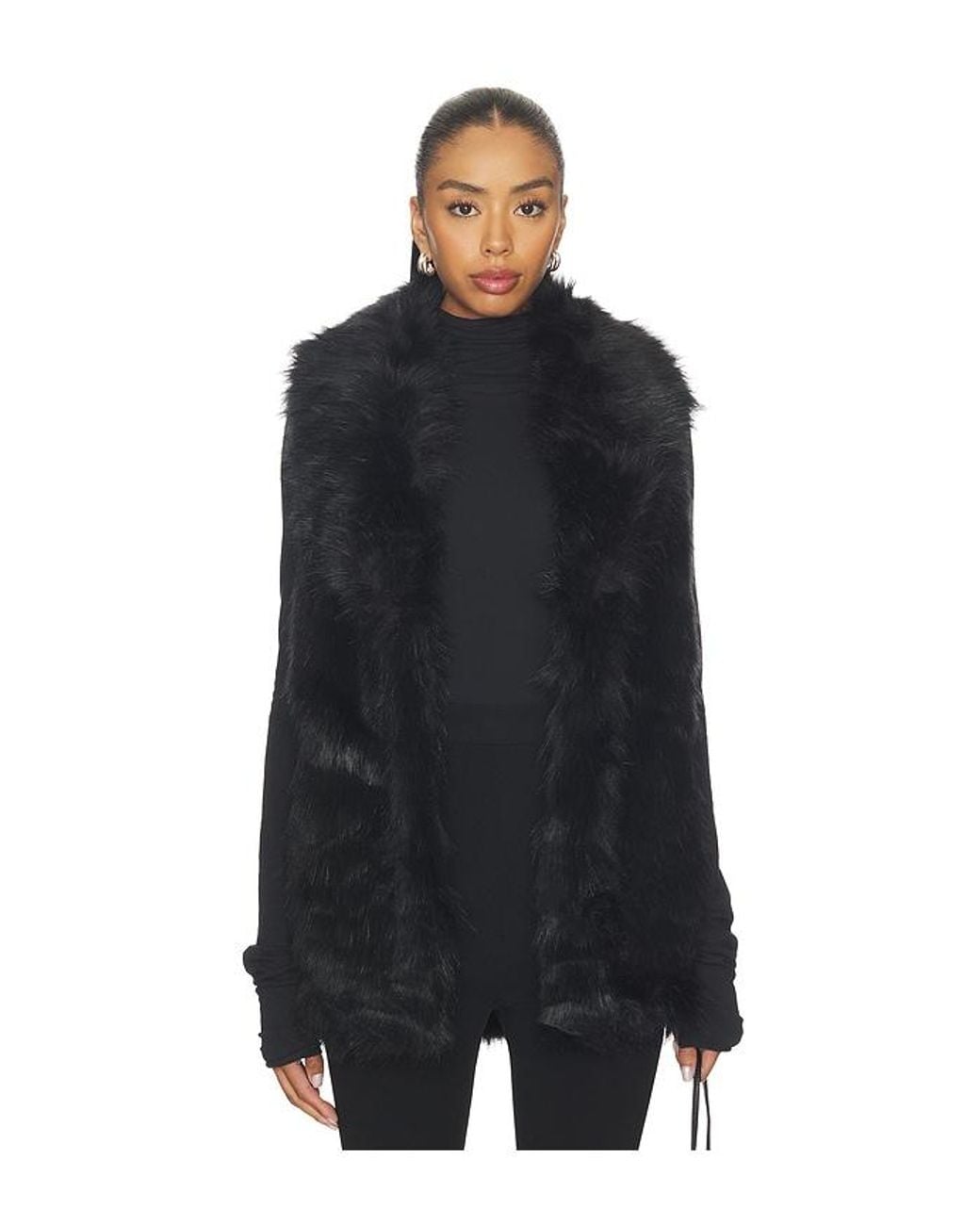Unreal Fur Black Premium Rose Vest