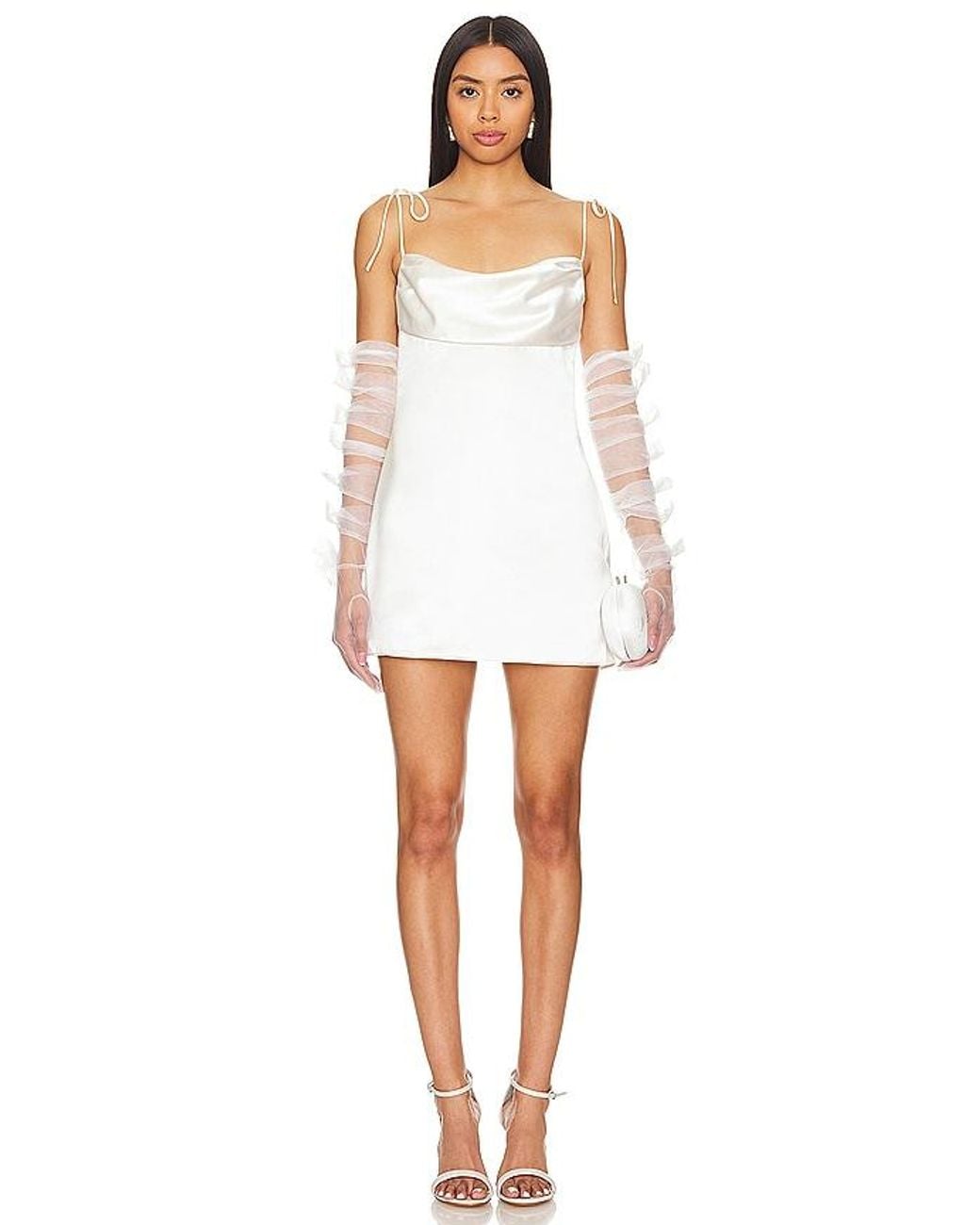 For Love & Lemons White Ambre Mini Dress