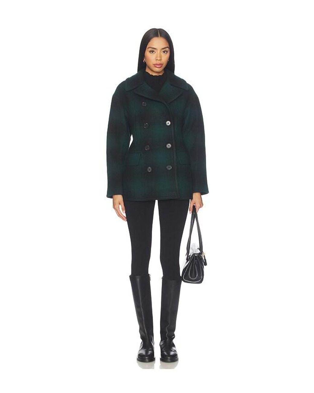 Polo Ralph Lauren Blue Wool Blend Coat