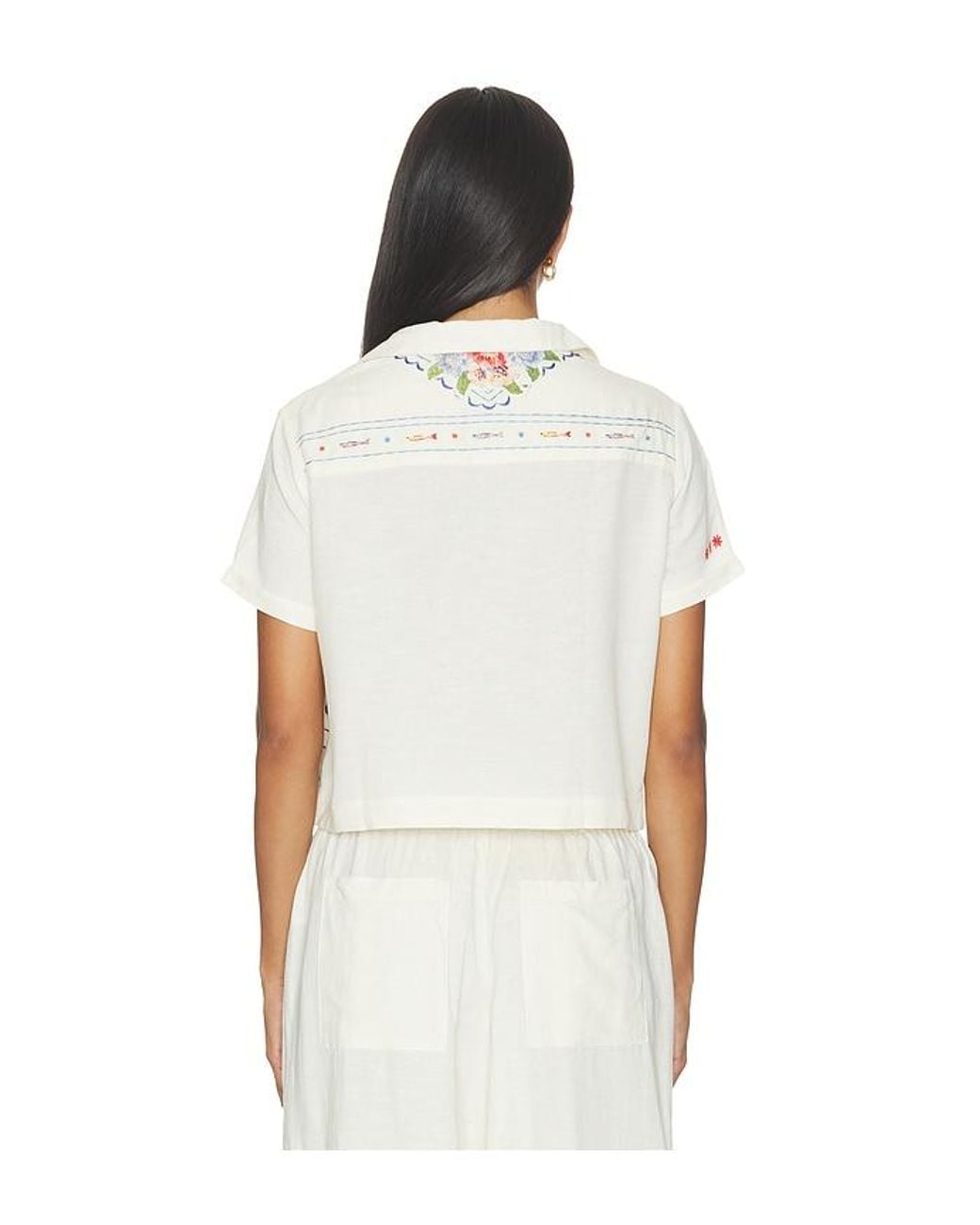 Agua Bendita White Vittoria Basket Top