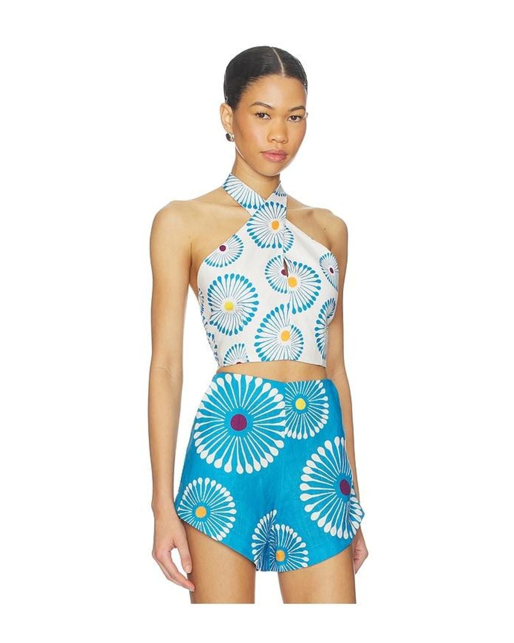 Cala De La Cruz Blue Ivy Top