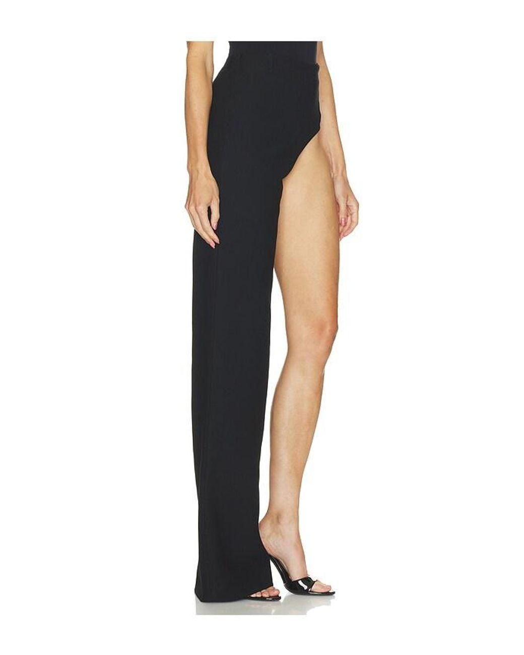Monot Black High Slit Skort