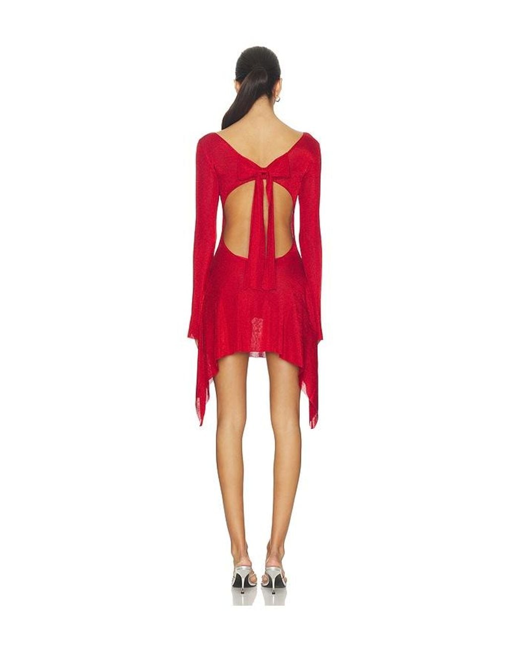 GUIZIO Red X Revolve Rose Dress