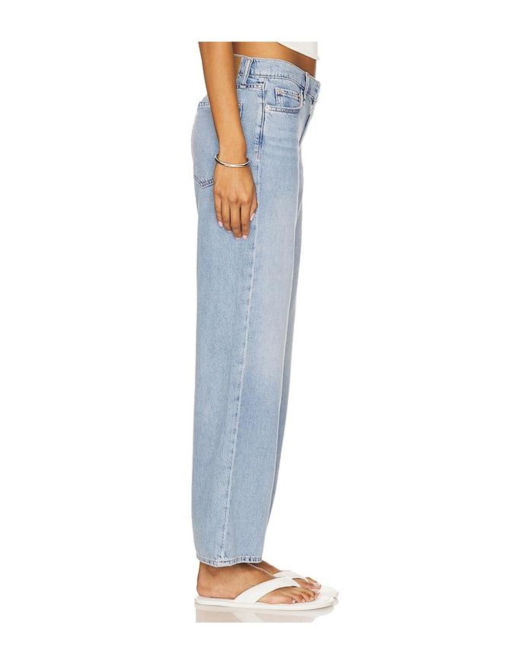 Rag & Bone Blue Featherweight Cam Low-Rise Ankle Straight Jeans