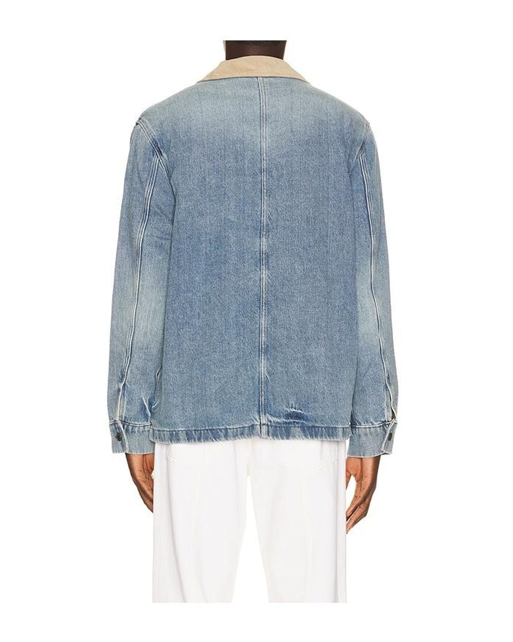 Faherty Brand Blue High Ridge Twill Studio Jacket for men