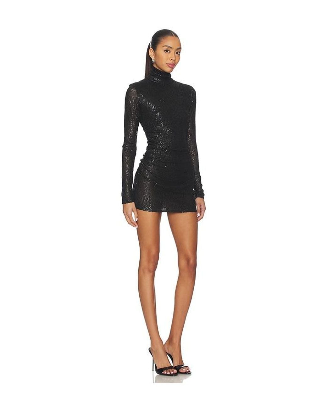 Norma Kamali Black X Revolve Long Sleeve Turtleneck Pickleball Dress
