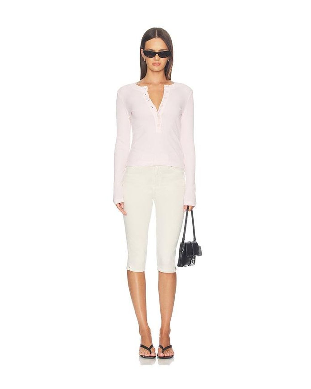 Citizens of Humanity White Devin Capri Pants
