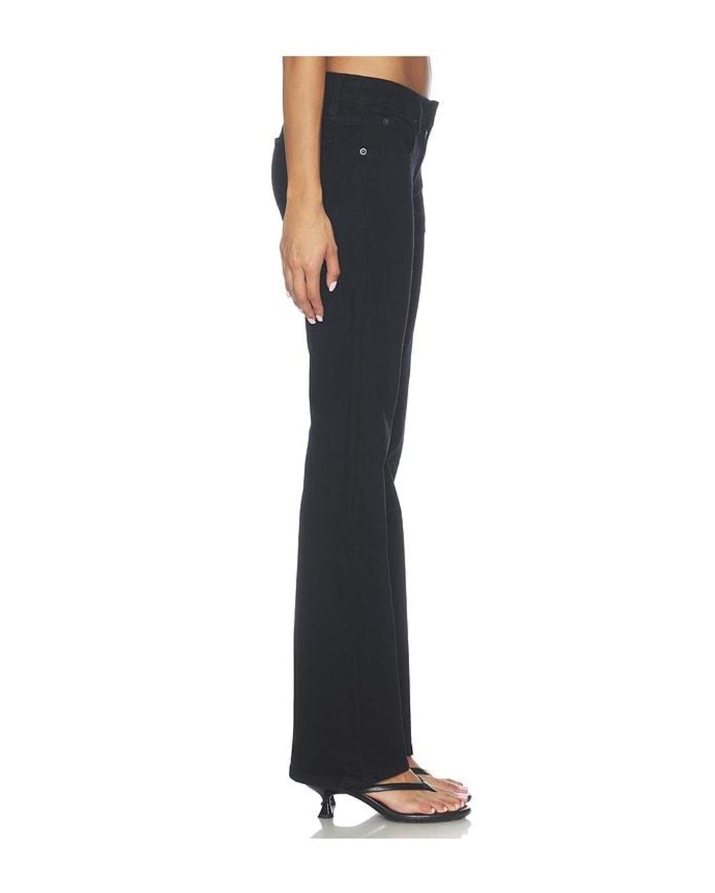 SLVRLAKE Denim Black Olivia Low Rise Boot Jean