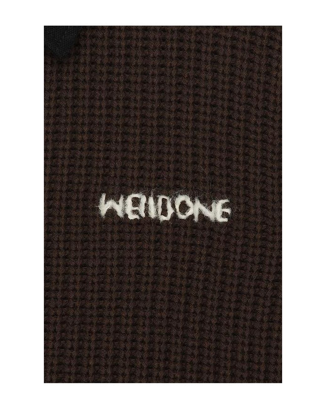 we11done Black Contrast Collar Knit Cardigan for men