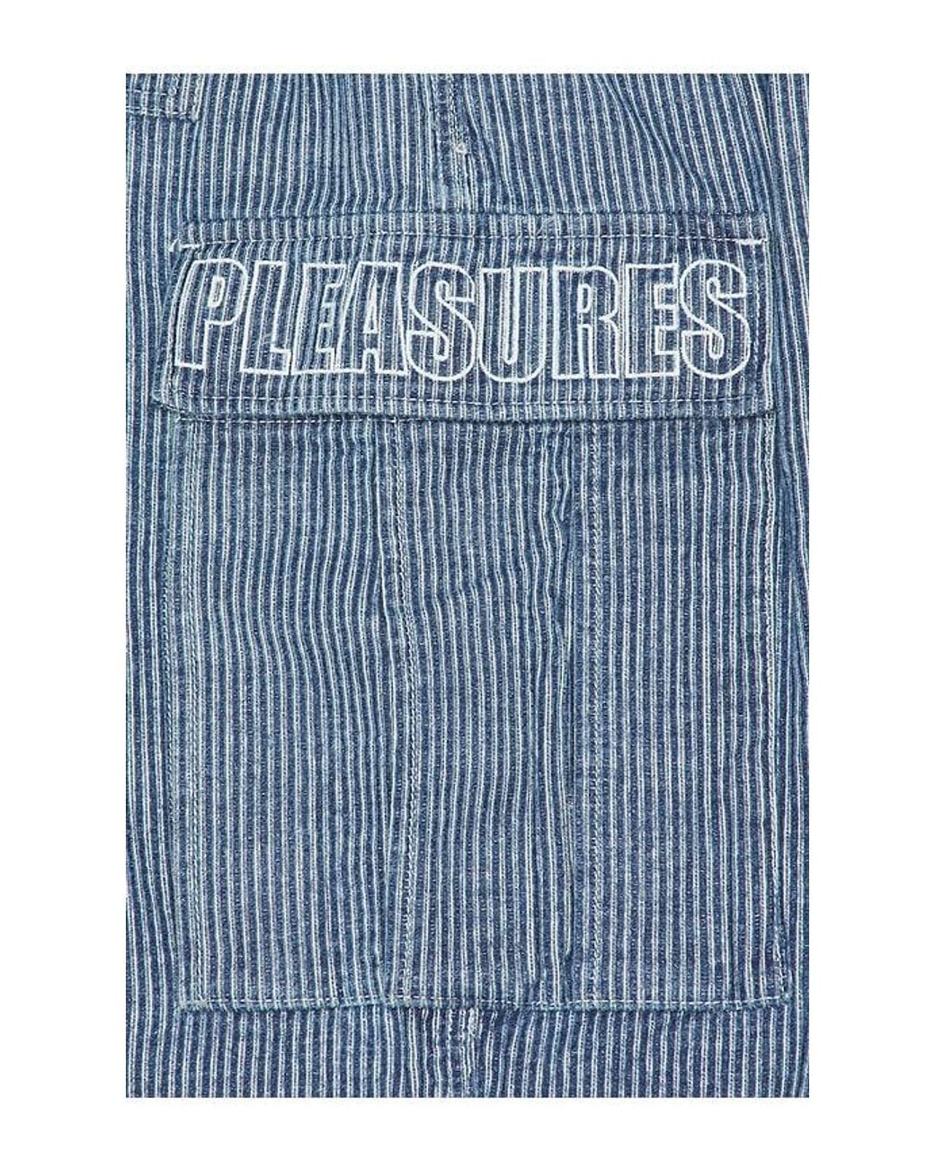 Pleasures Blue Visitor Cargo Pants for men