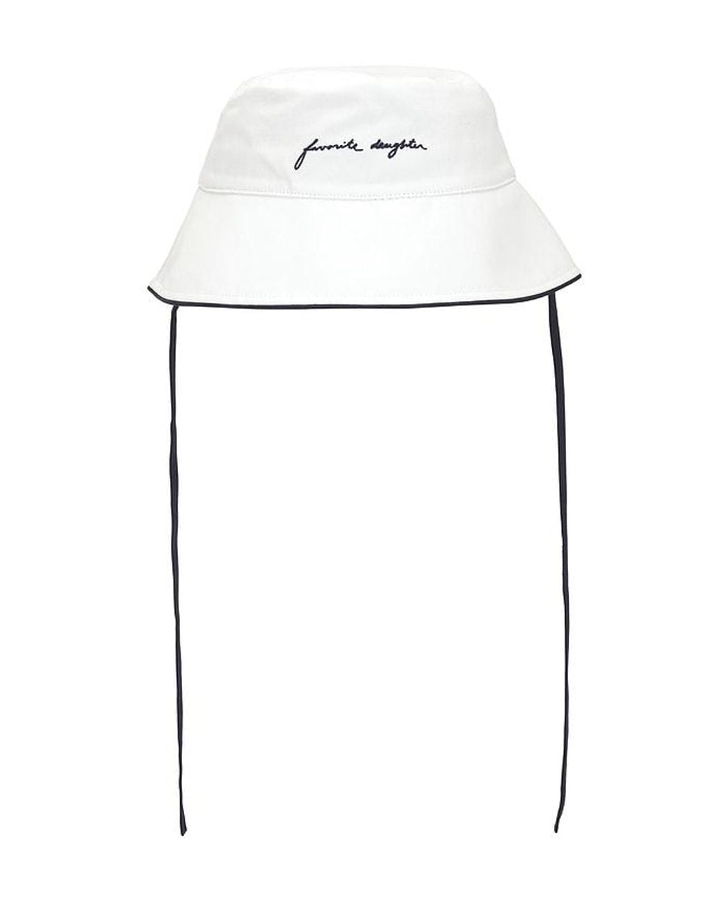 FAVORITE DAUGHTER White The Color Block Canvas Bucket Hat