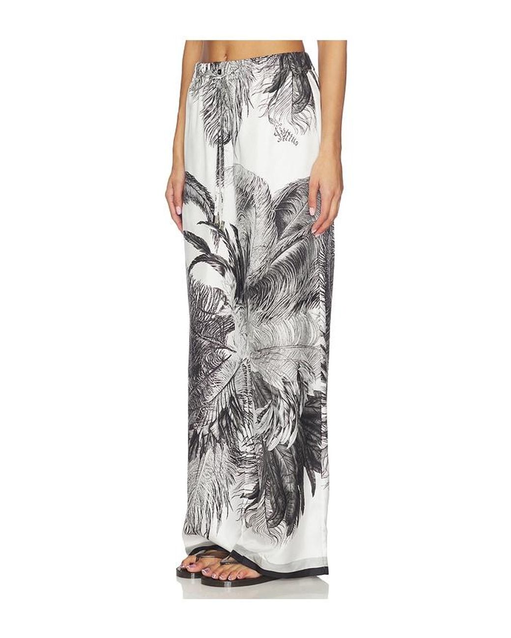 The Attico Multicolor Feather Print Pant