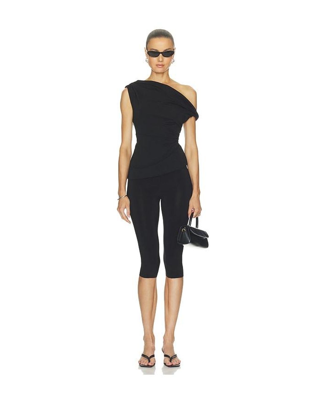 Jonathan Simkhai Blue Zerra Draped Top