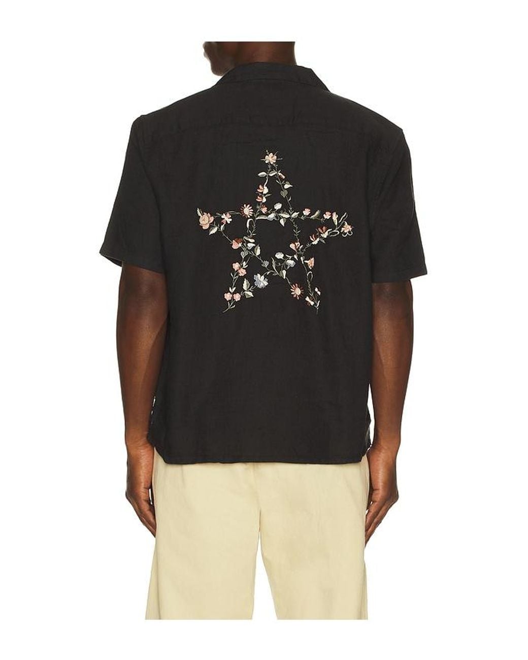 AllSaints Black Wilder Short Sleeve Shirt for men