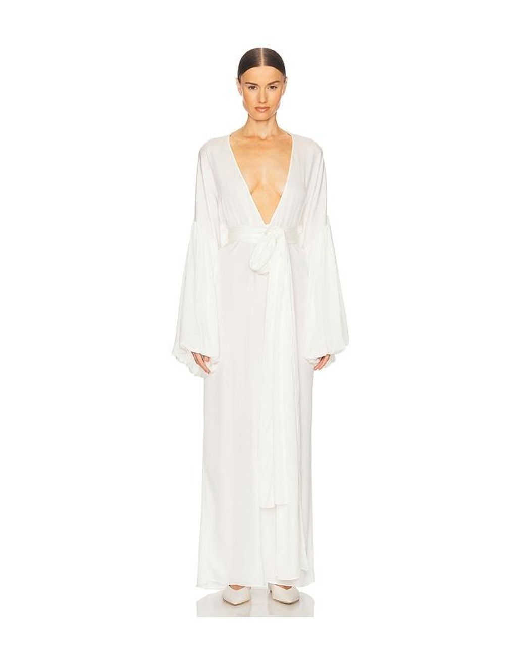 Helsa White Serafina Silk Dress