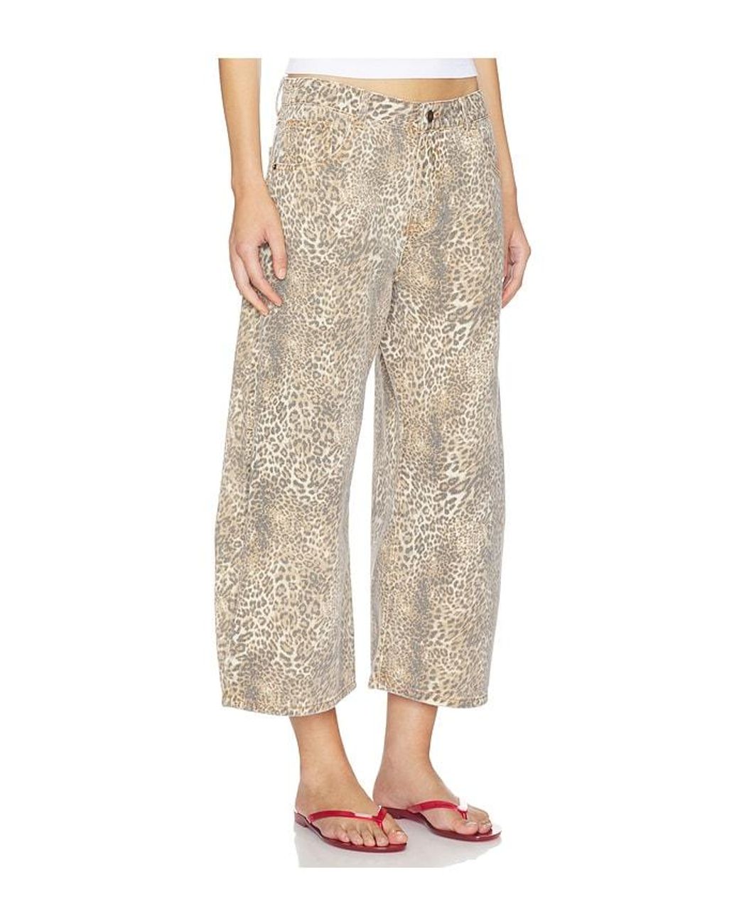 Lioness Natural Horseshoe Cropped Jeans