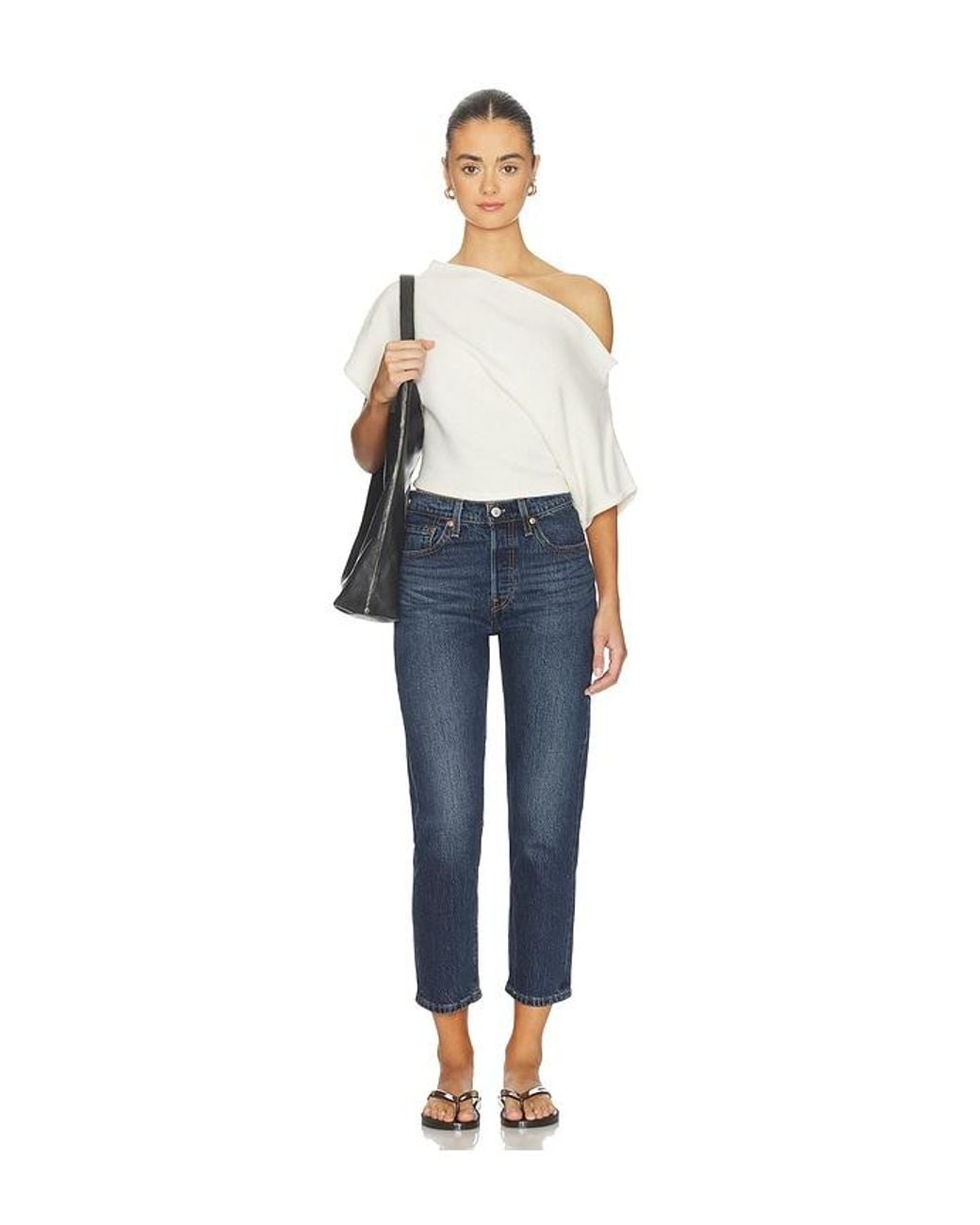 Levi's Blue 501 Crop Straight
