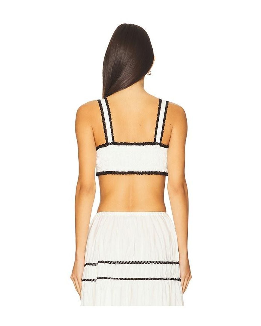 WeWoreWhat White Ruched Crop Top