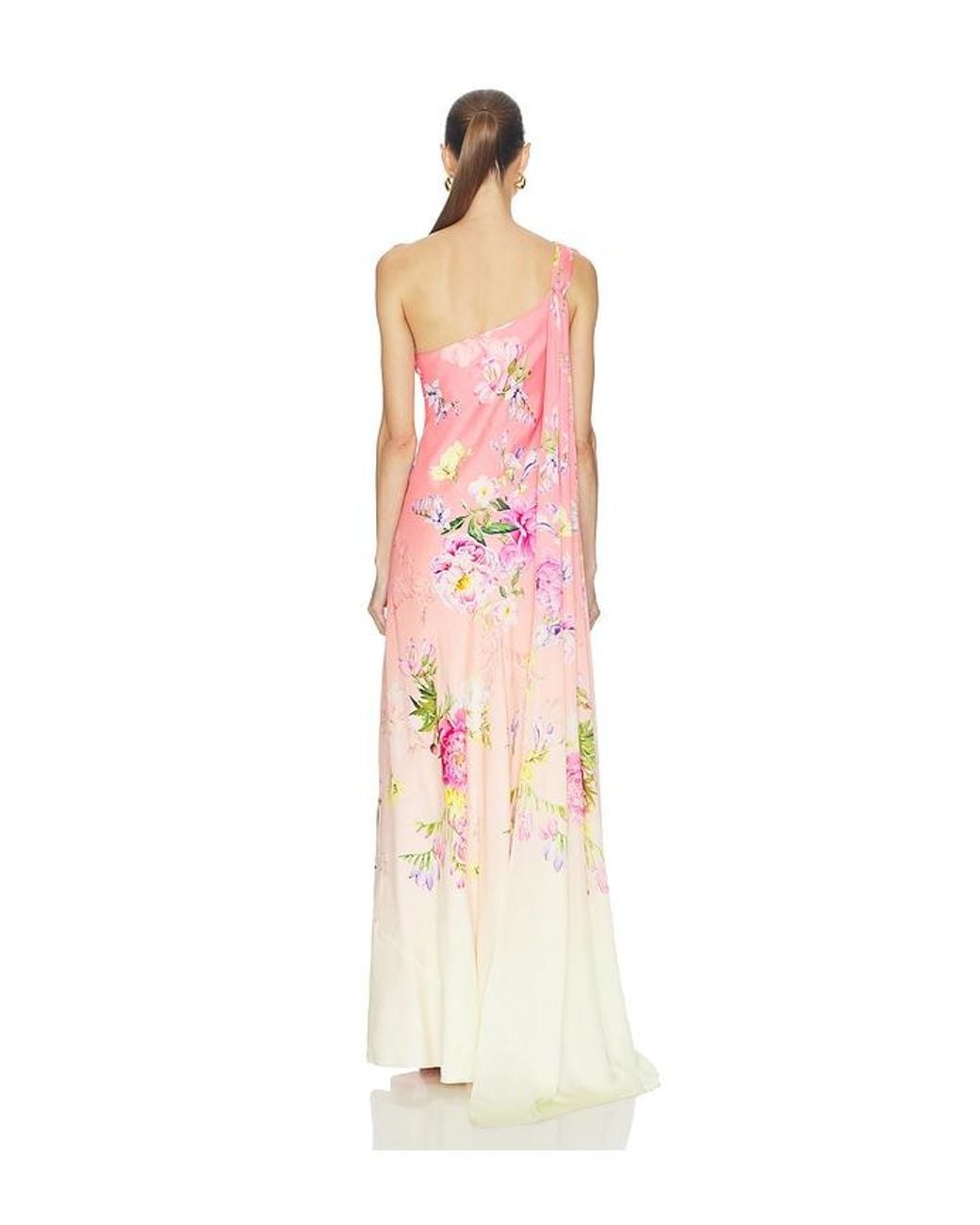 Hemant & Nandita Multicolor One Shoulder Sash Dress