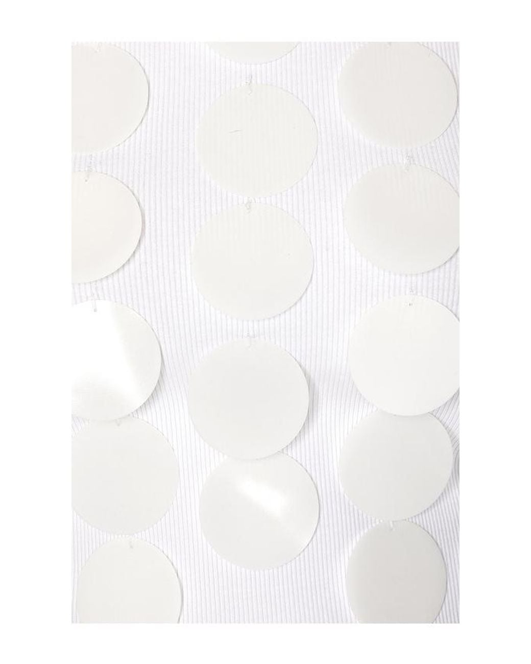 MSGM White Paillette Tank Top