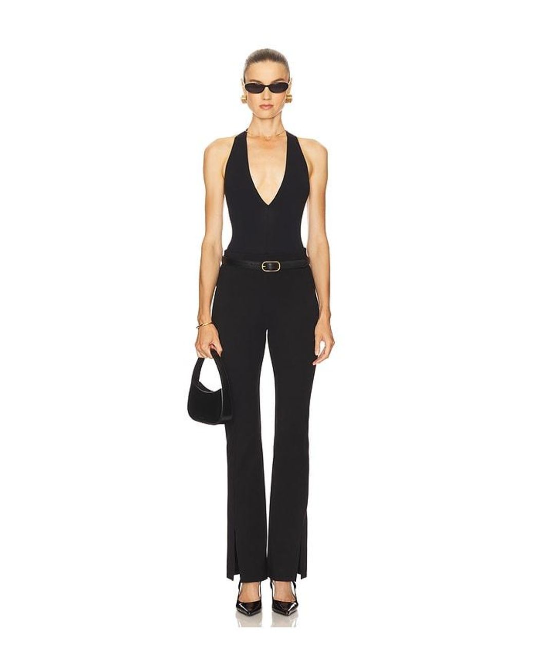 Theory Black Slit Flare Legging
