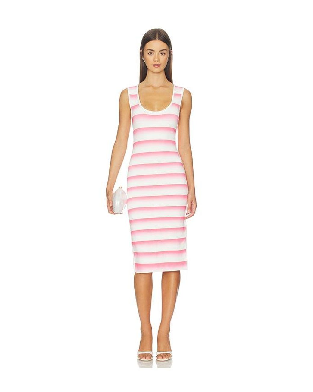 Hervé Léger Pink The Clea Midi Dress