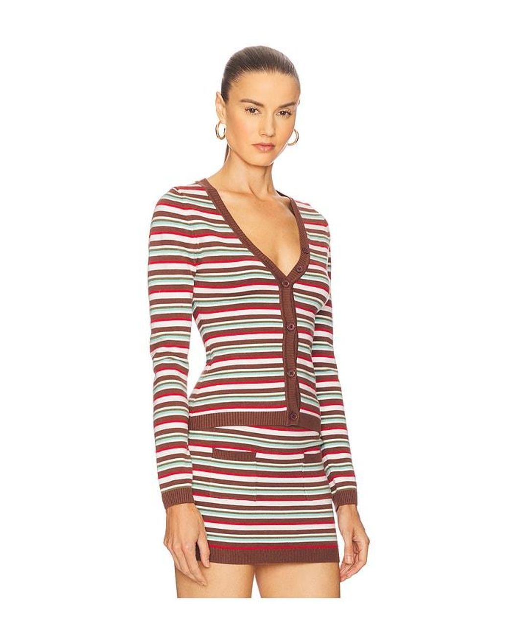 Seven Wonders Red Noemi Long Sleeve Top