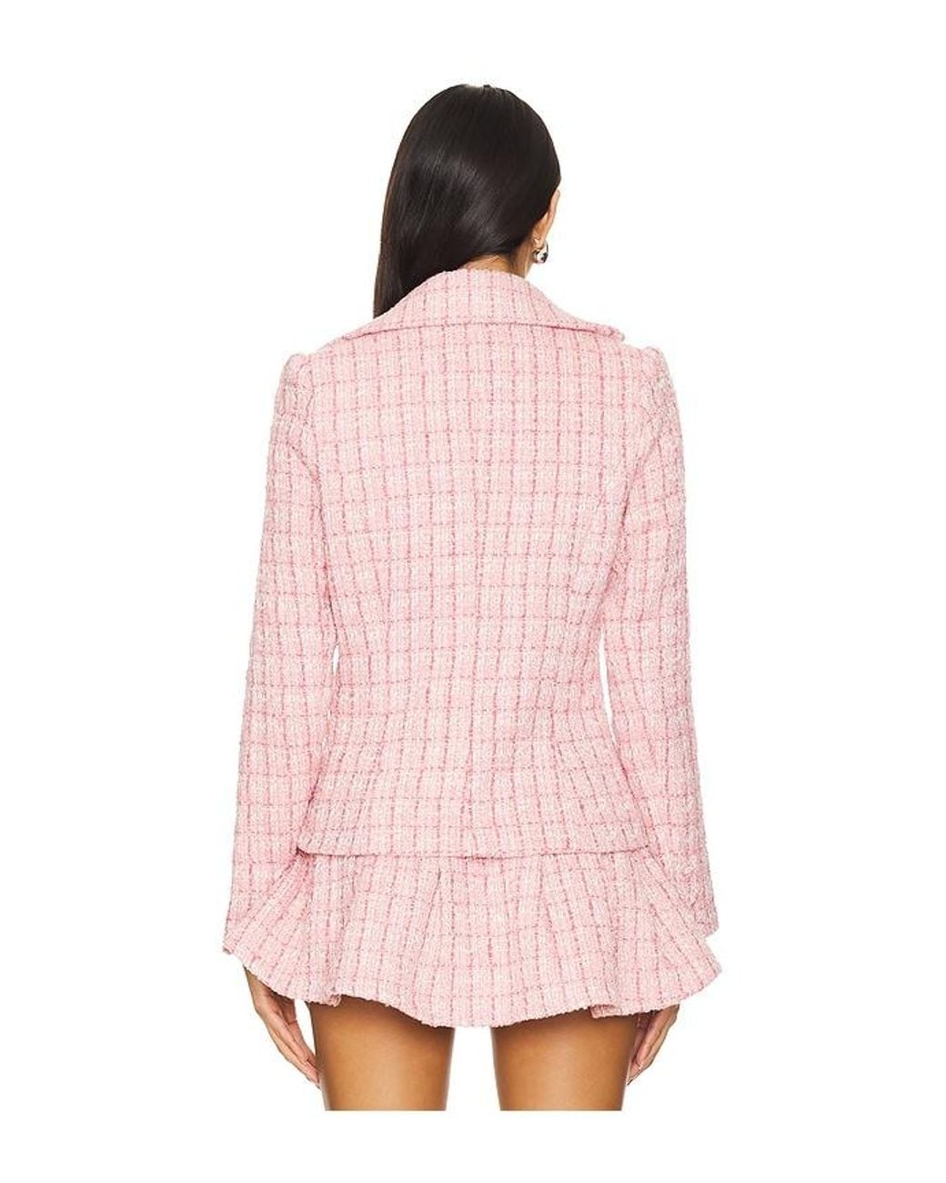 MORE TO COME Pink Ashtyn Tweed Blazer
