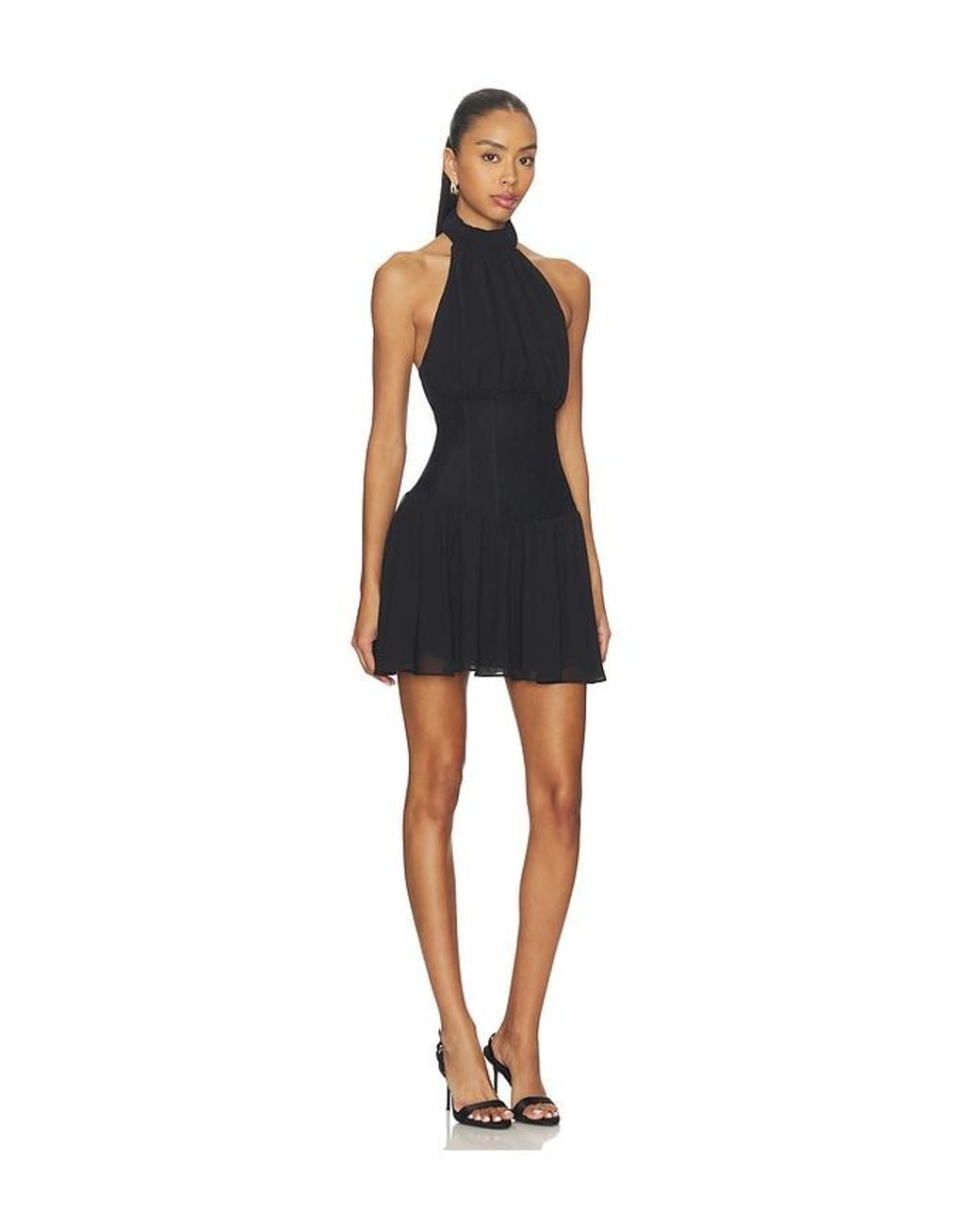 MORE TO COME Black Martina Mini Dress