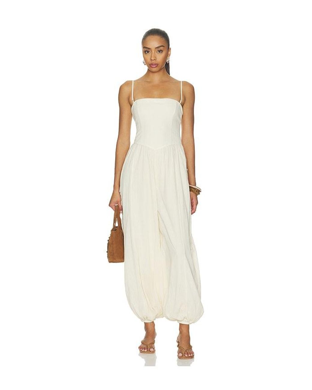 Rococo Sand White Corset Jumpsuit