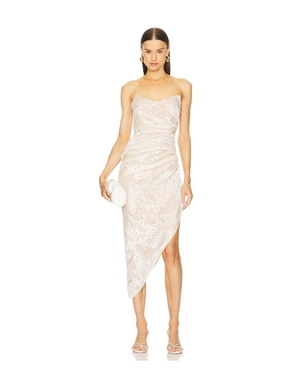 Michael Costello X Revolve Cecilia Midi Dress in White | Lyst