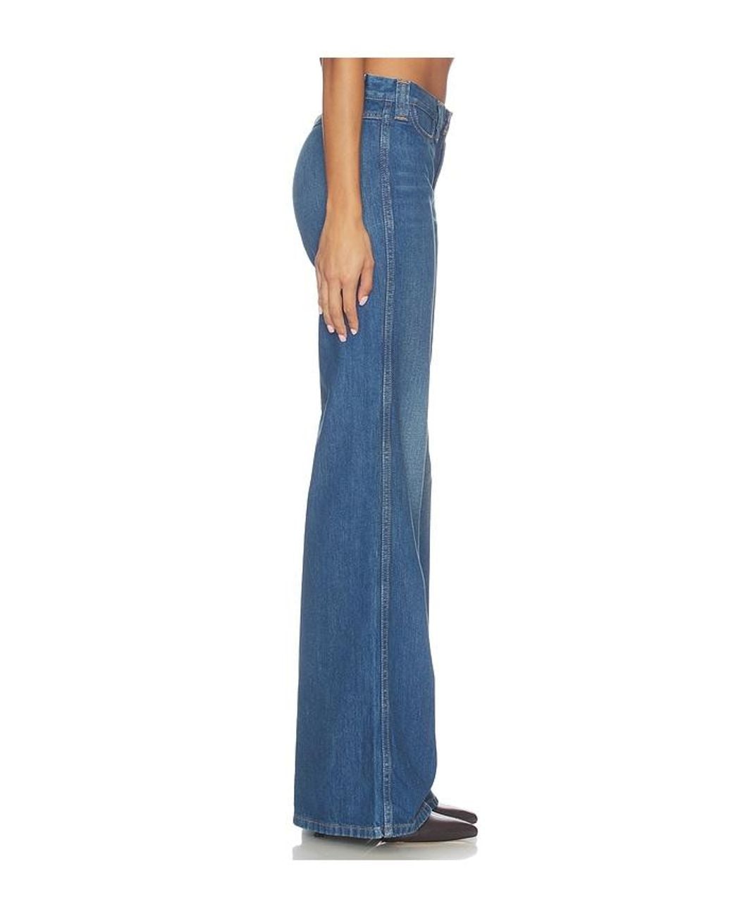 Re/done Blue Lou Wide Leg Jeans