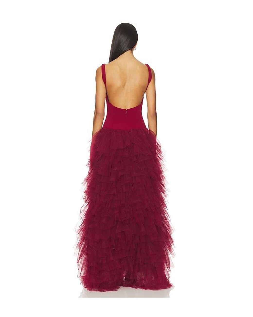 Lovers + Friends Red Bowie Gown