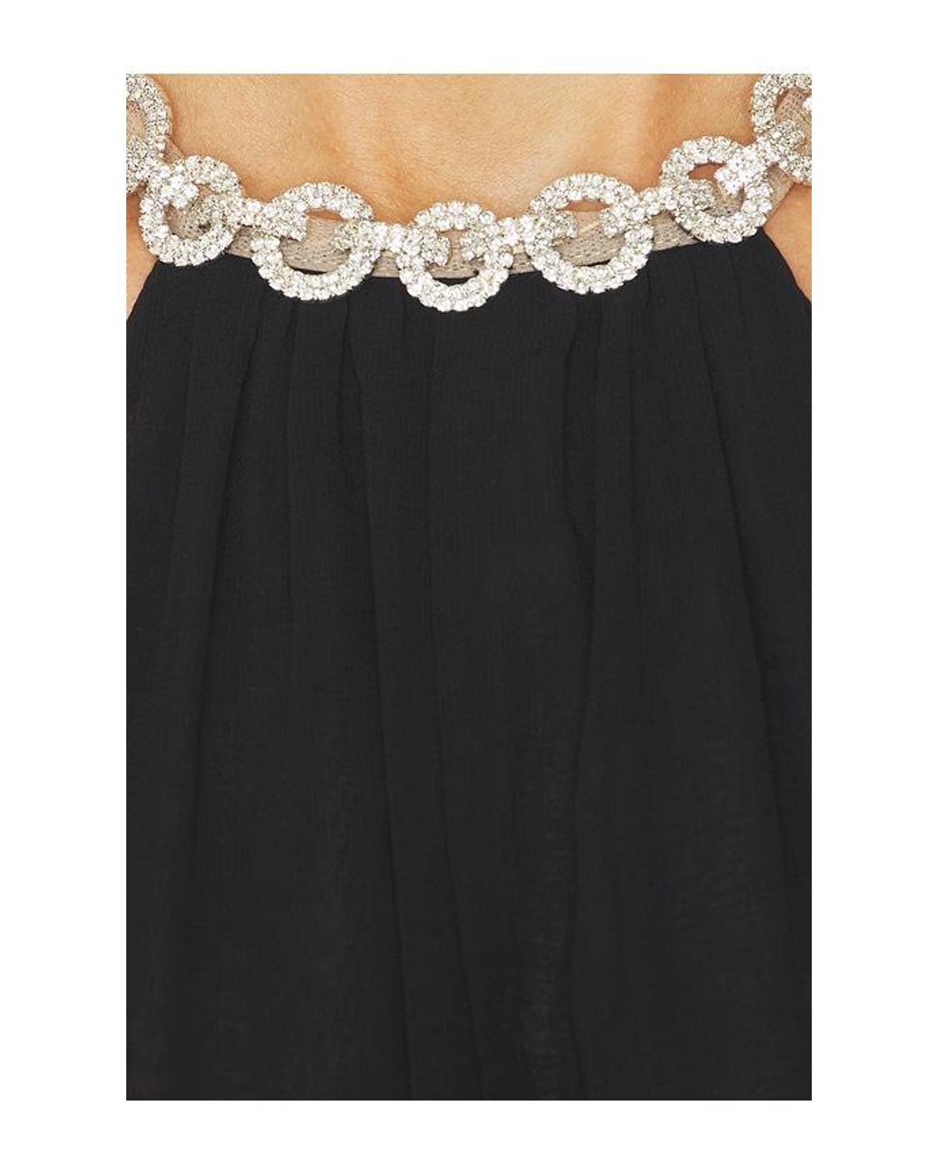 Bronx and Banco Black Halter Neck Mini Dress With Feather Trim