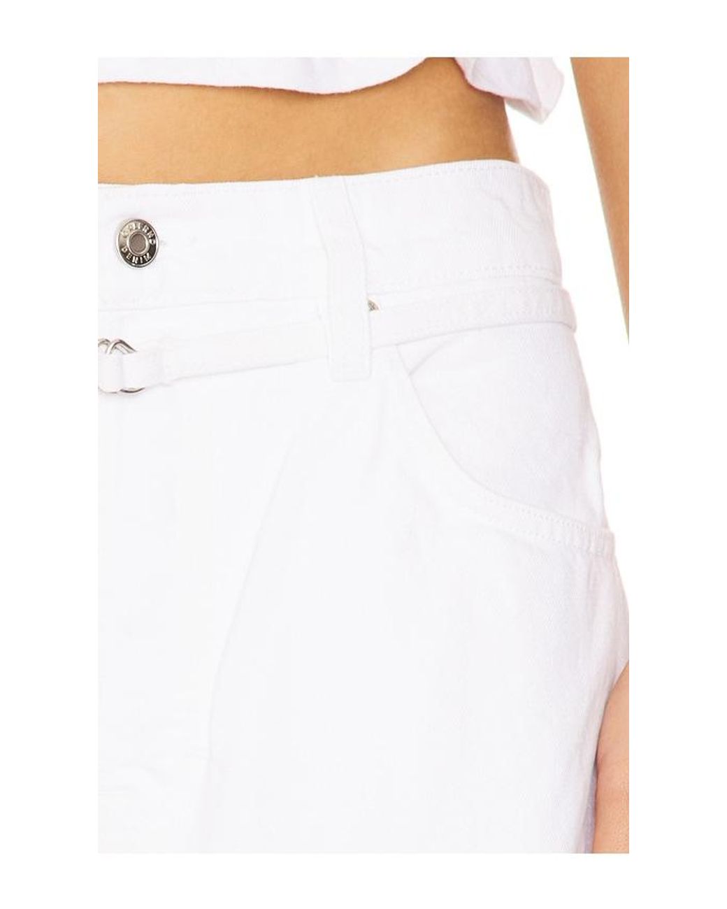 GRLFRND White Taylor Oversized Belted Short
