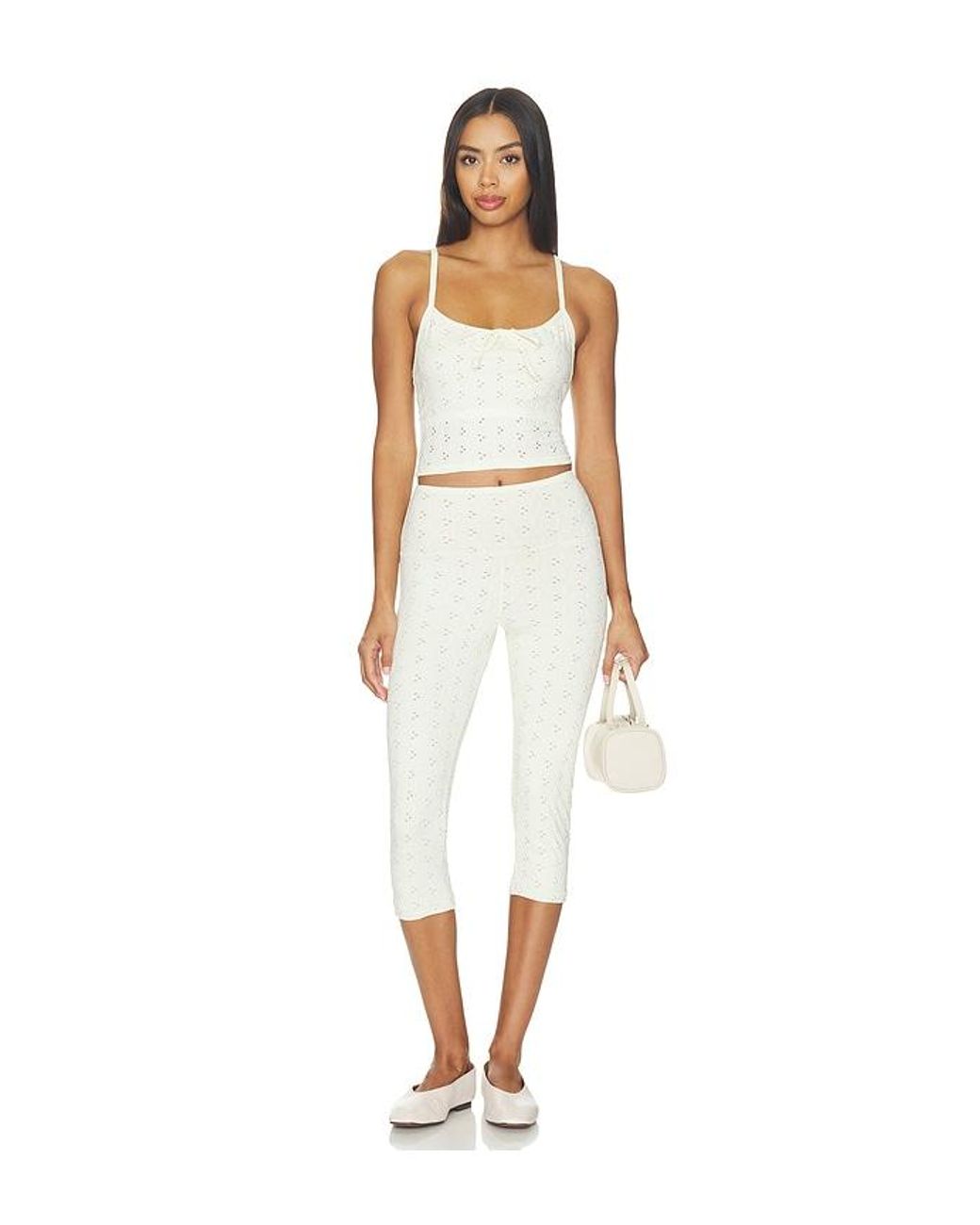 Strut-this White The Eyelet Tank Top