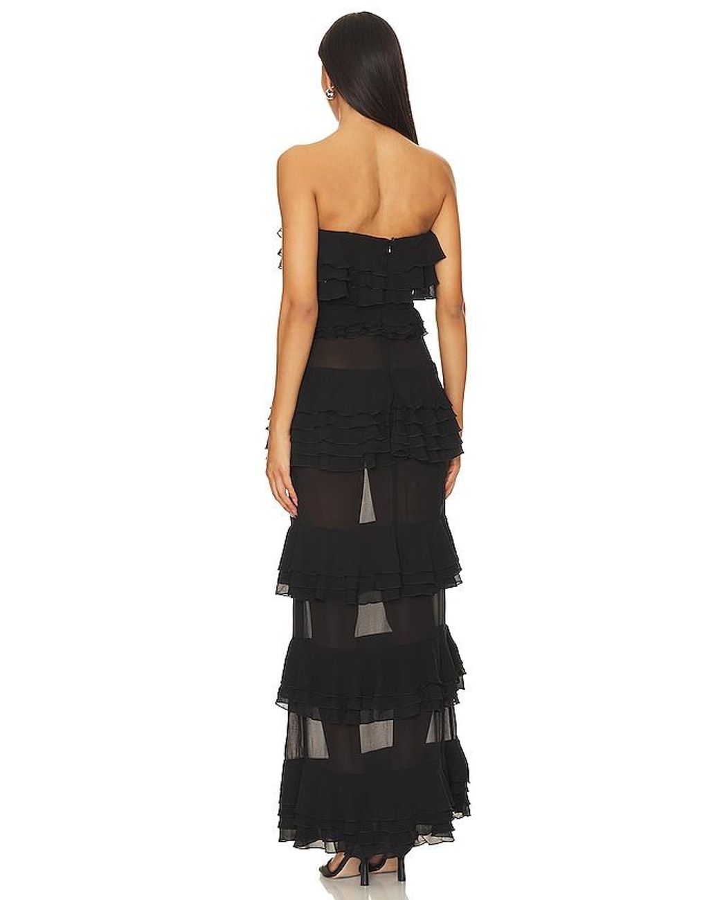 Nbd Black Lily Ruffle Dress
