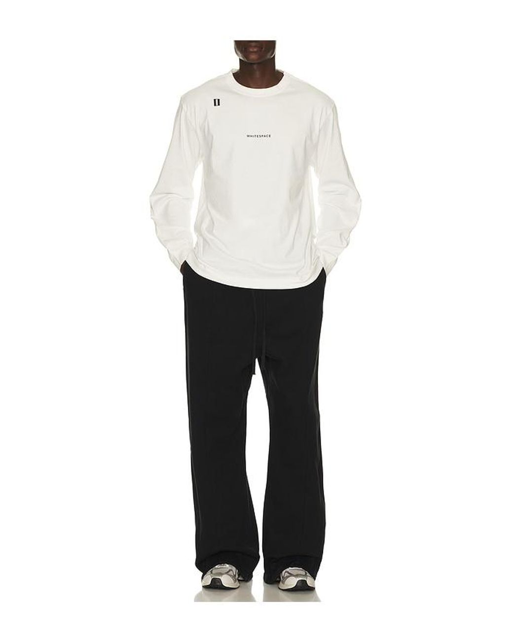 White/space White Premium Graphic Long Sleeve Tee for men