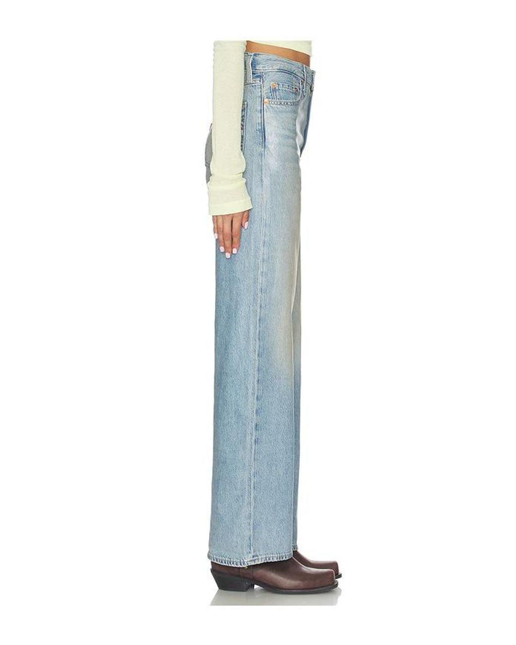 Levi's Blue Ribcage Wide Leg Jeans