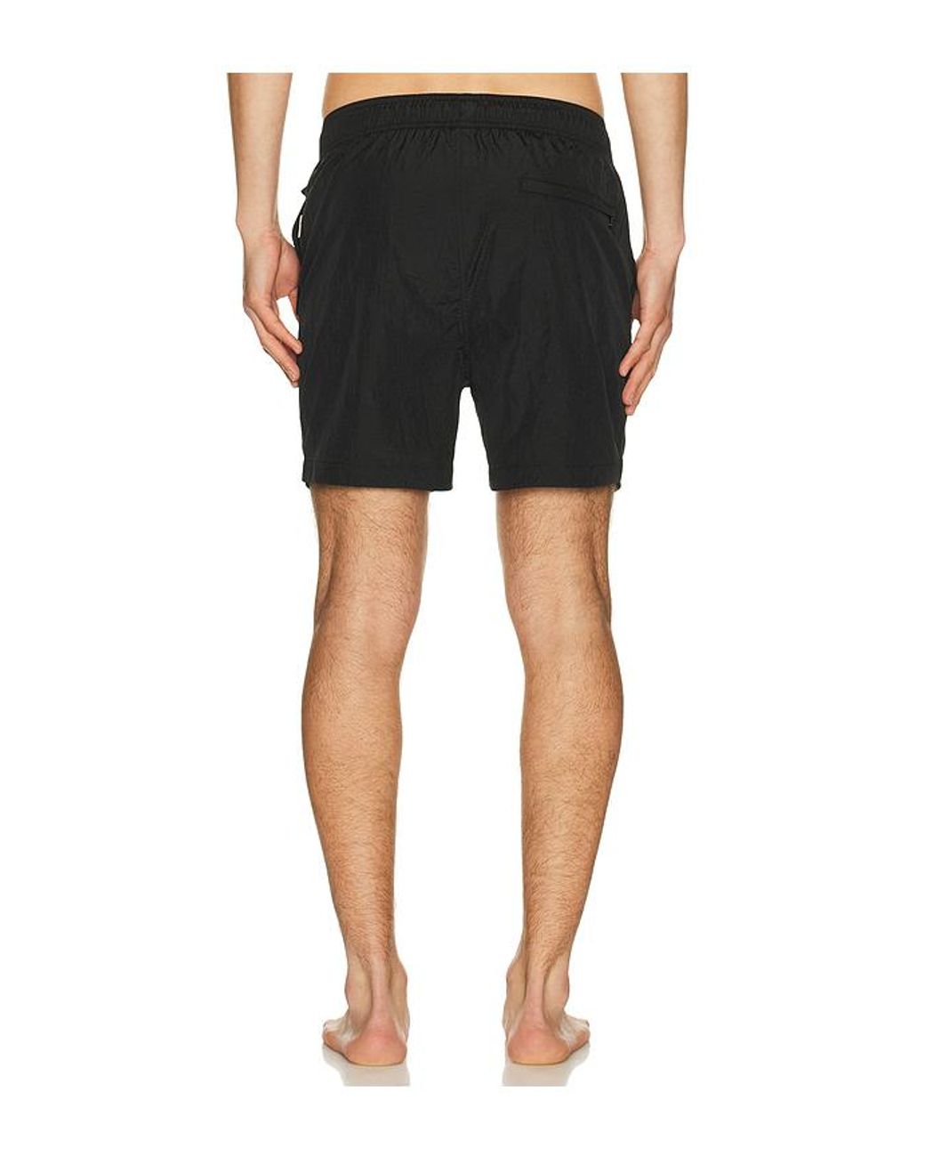 Onia Black Nylon Crinkle 5 Swim Trunk for men